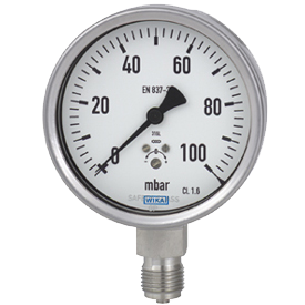 Манометр с коробчатой пружиной Wika 632.50/633.50